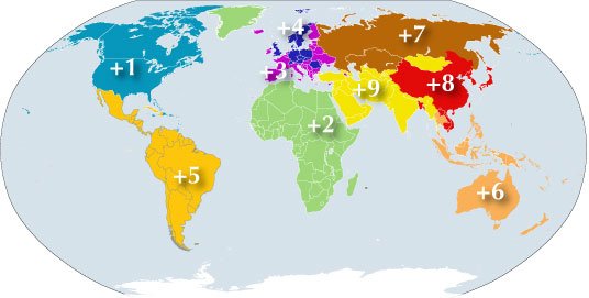 International Calling Codes And Dialing Prefixes